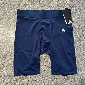 Adidas Techfit Tights Compression Shorts 9" Mens Size L 2XL Team Navy HP0615